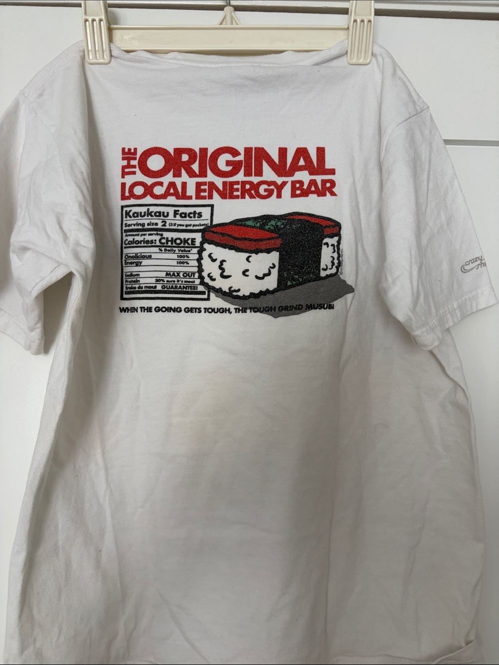 White "The Original" Short Sleeve Kids Tee with Red Graphic
